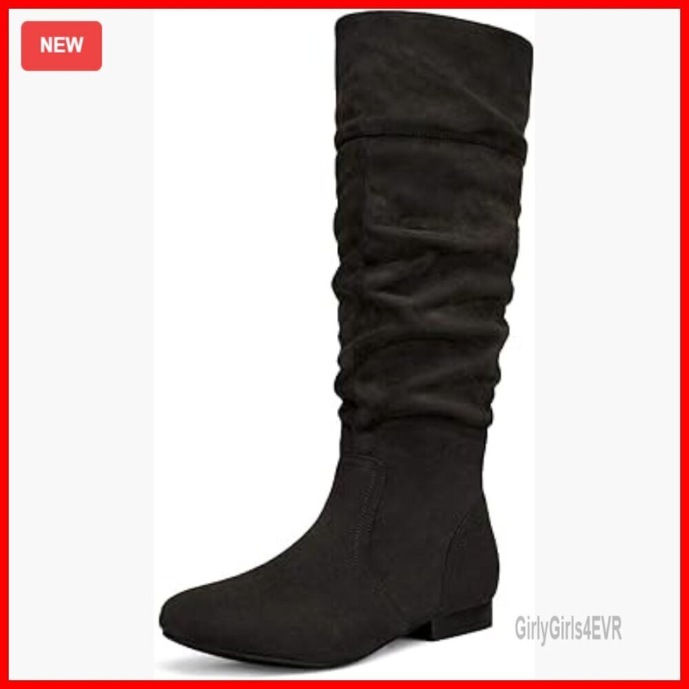 Women's Knee High Pull On Winter Boots with Faux Fur Lining